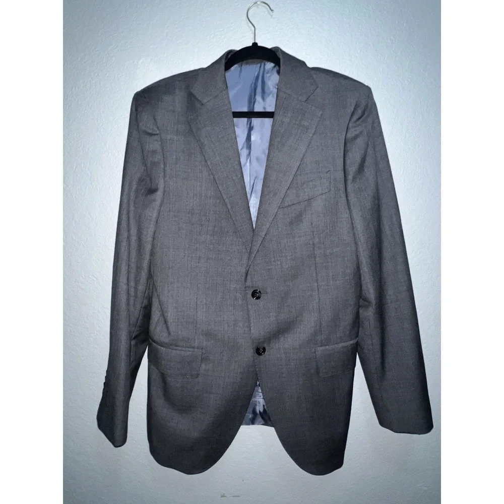 Suitsupply Blazer 38L/98 Vitale Barberis Gray Pure Wool Sport Coat Mens Lazio